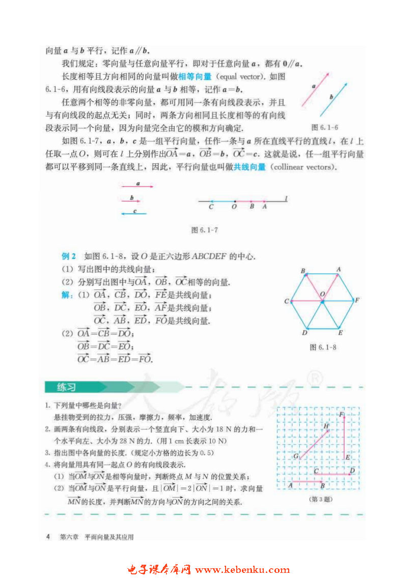 「6」.1 平面向量的概念(3)