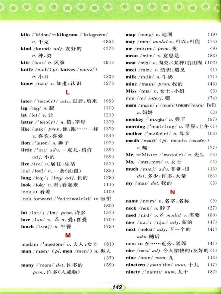 词汇表(5)