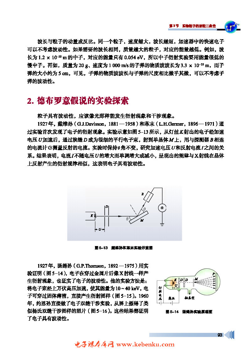 第3节 实物粒子的波粒二象性(2)