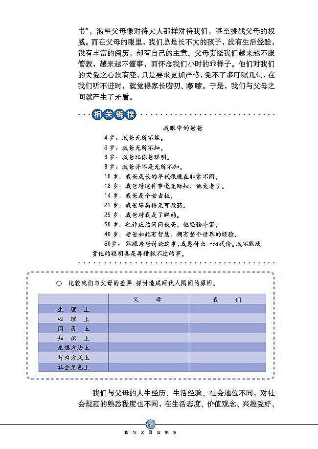 第二课 我与父母交朋友(3)