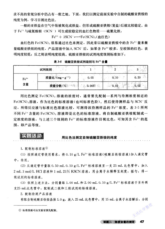 课题二 物质含量的测定(7)