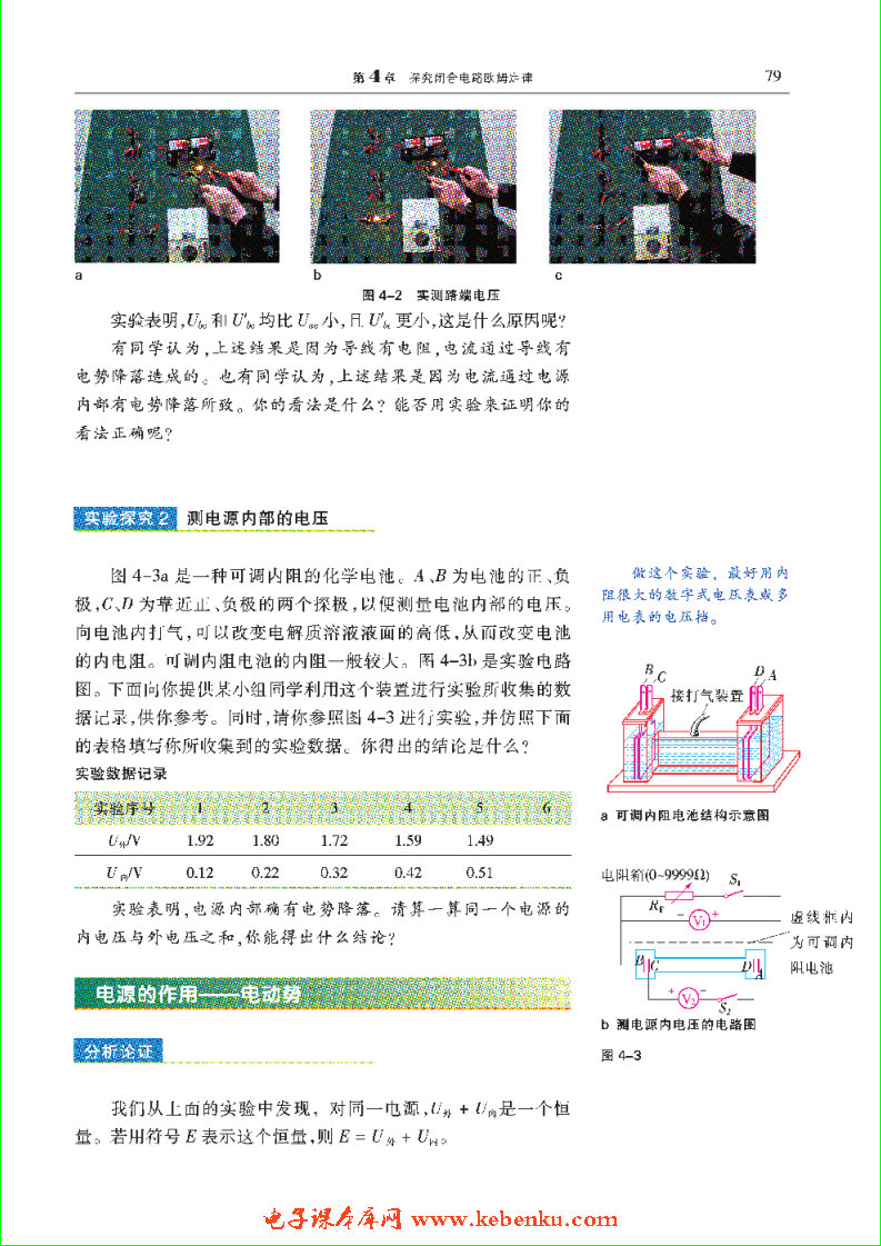 「4」.1 探究闭合电路欧姆定律(2)