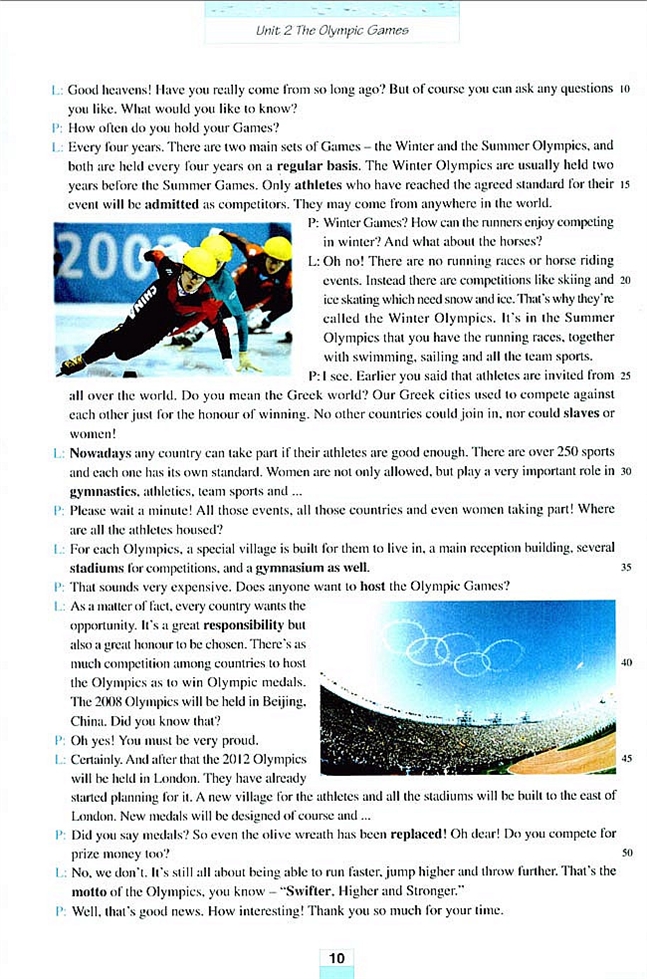 Unit 2 The Olympic Games(2)