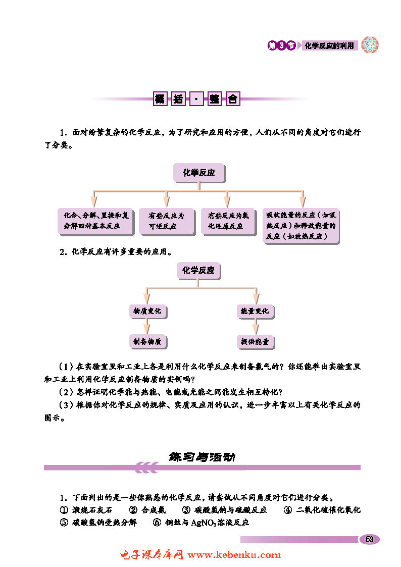 第3节 化学反应的利用(7)