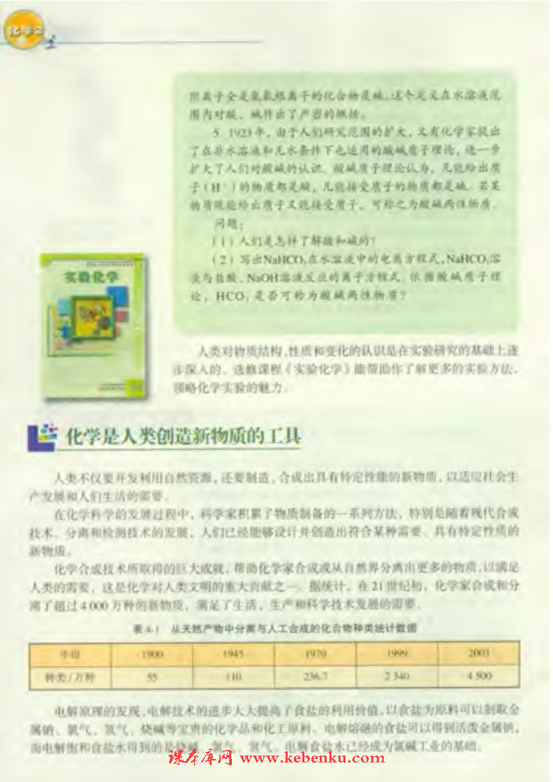 第一单元 化学是认识和创造物质的科(3)