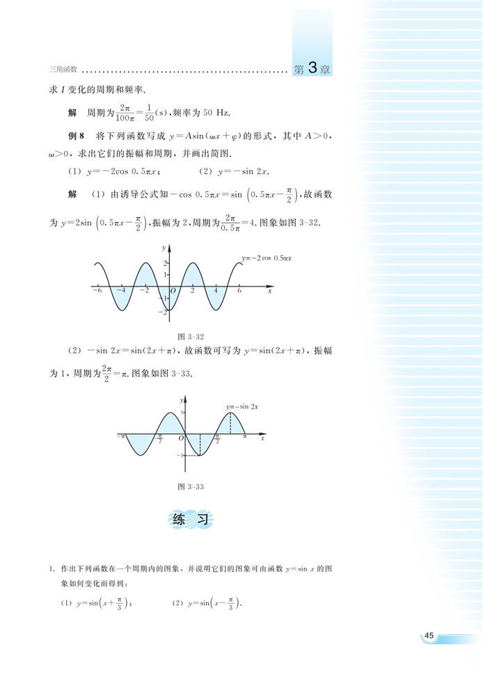 函数y=Asin(ωx+φ)的…(9)