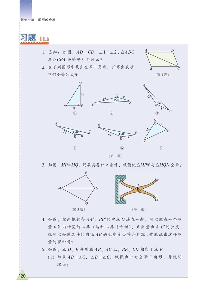 探索三角形全等的条件(10)