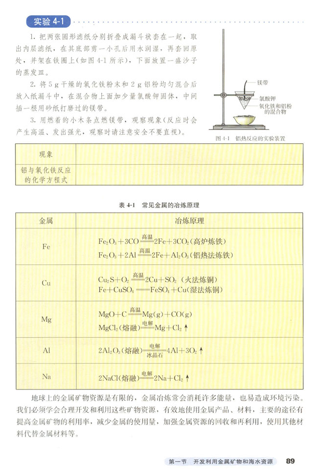 第一节 开发利用金属矿物和海水资源(2)