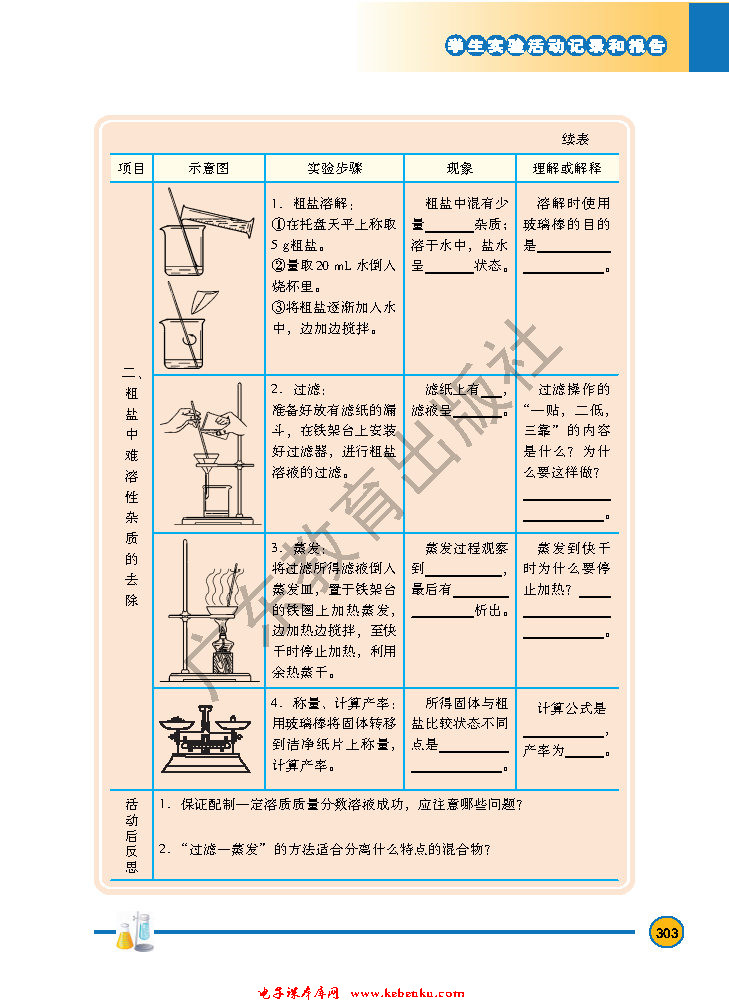 学生实验活动记录和报告(6)