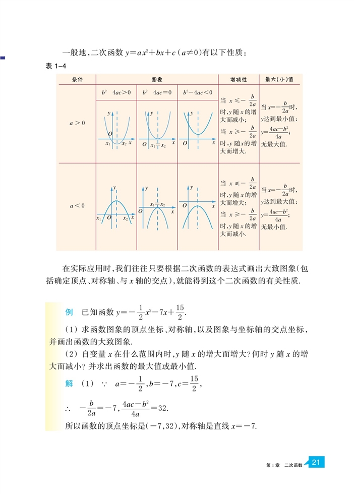 二次函数的性质(2)