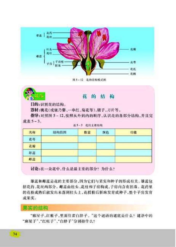 「5」、植物的开花和结果(2)