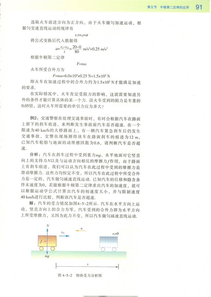 牛顿第二定律的应用(2)