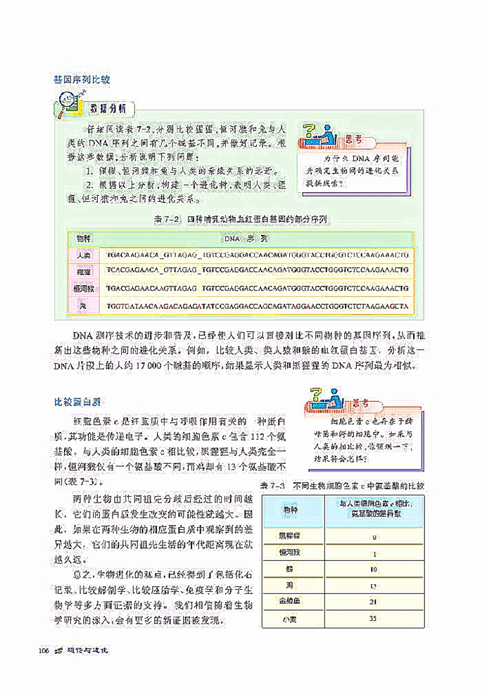 生物进化的证据(3)