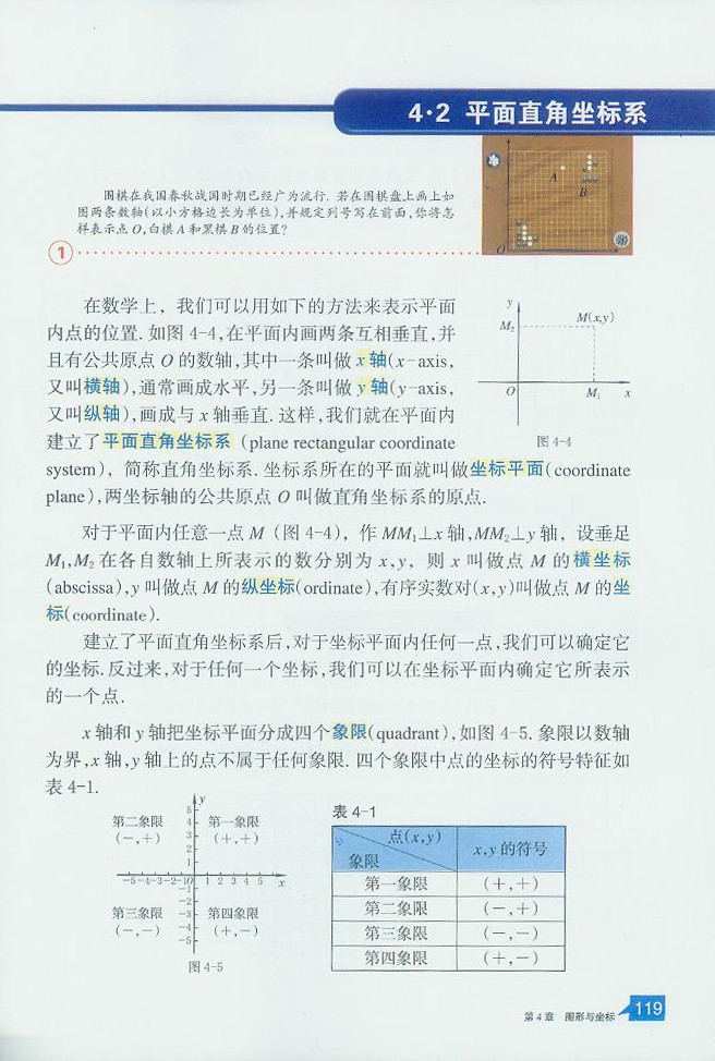 「4」.2 平面直角坐标系