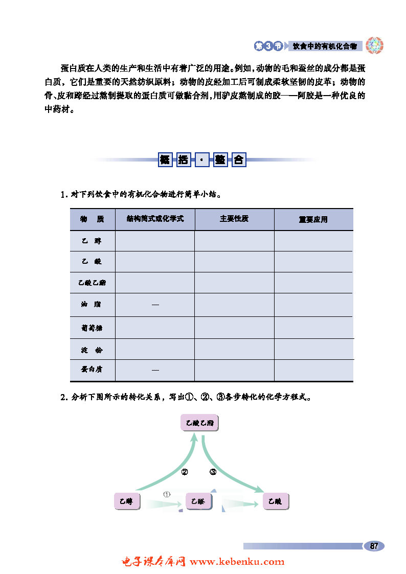 第3节 饮食中的有机化合物(12)