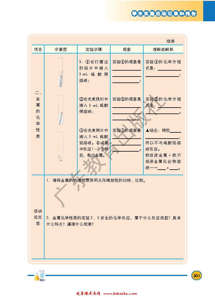 学生实验活动记录和报告(4)