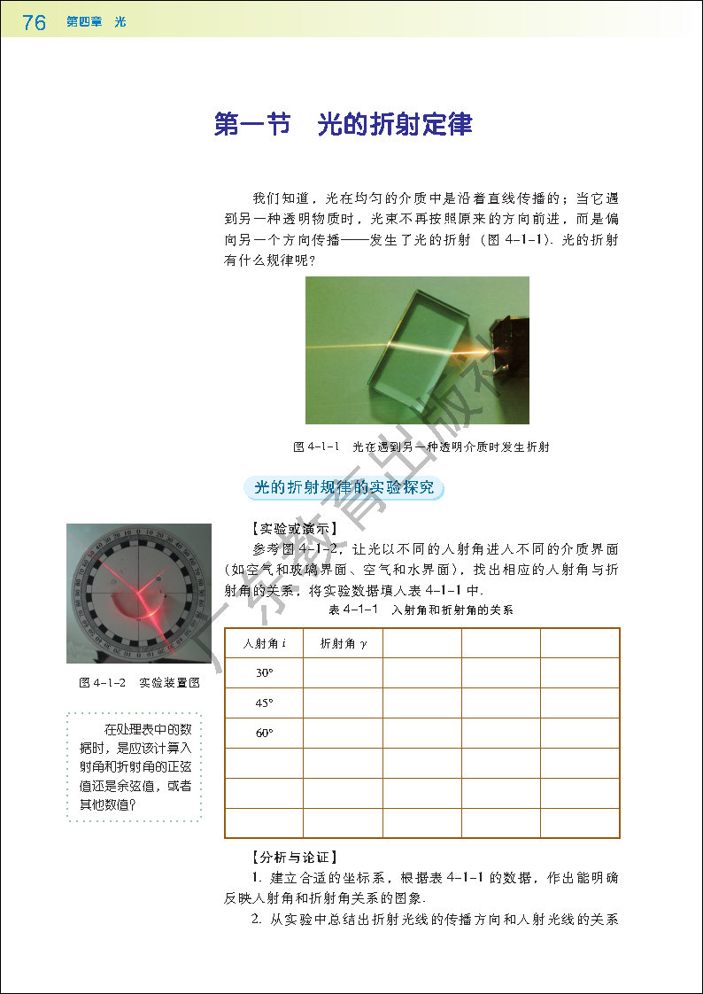 第一节 光的折射定律