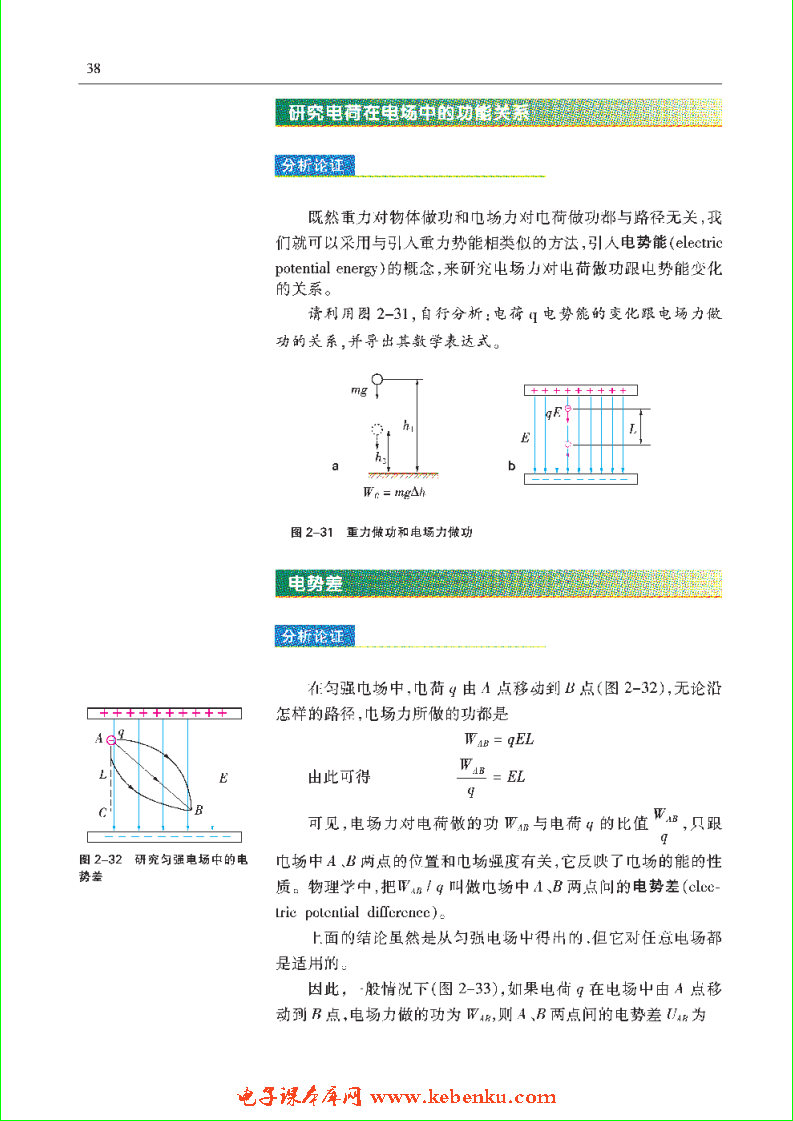 「2」.3 研究电场的能的性质(2)