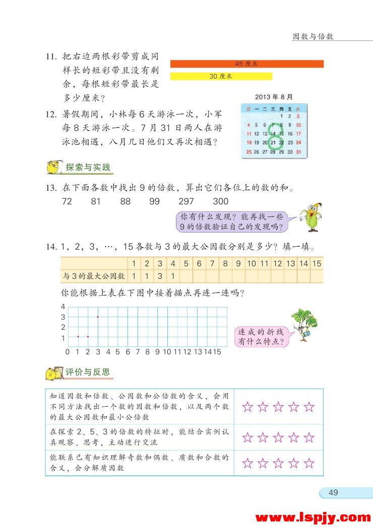 三 倍数与因数(20)