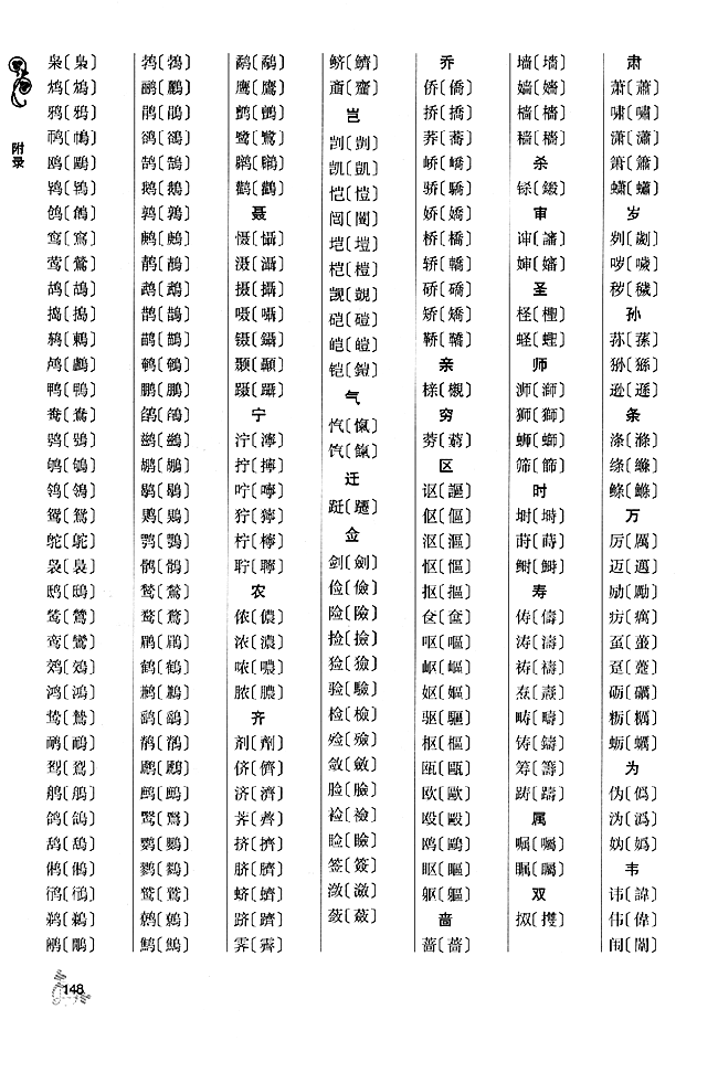 附录　简化字总表(11)