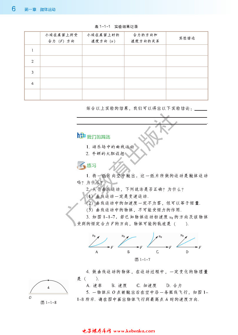 第一节 什么是抛体运动(5)