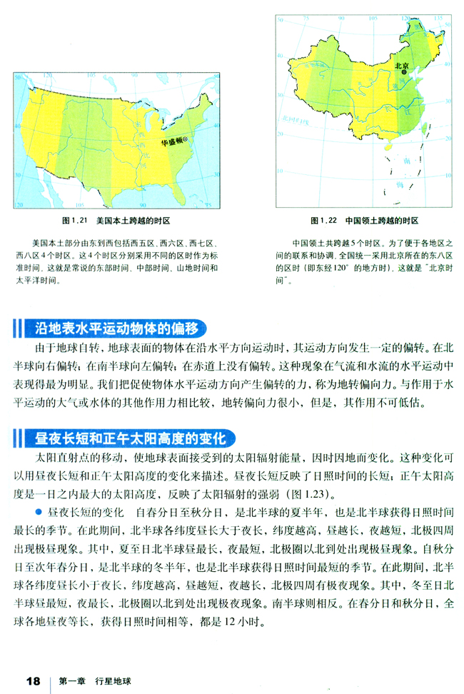 第三节 地球的运动 地球自转示意(6)