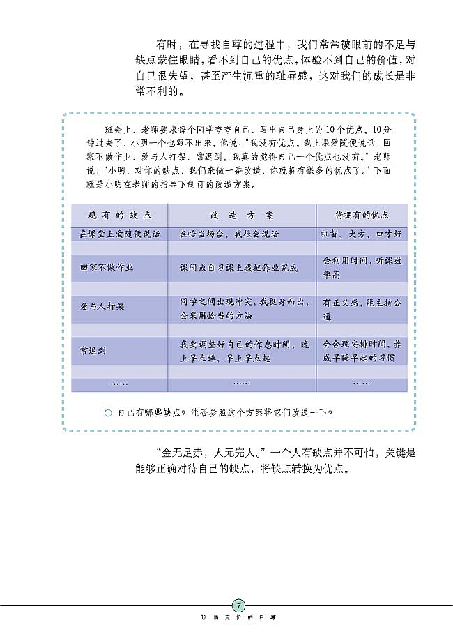 第一课 珍惜无价的自尊(5)