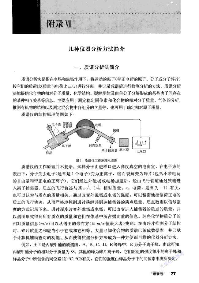 附录VII 几种仪器分析法简介