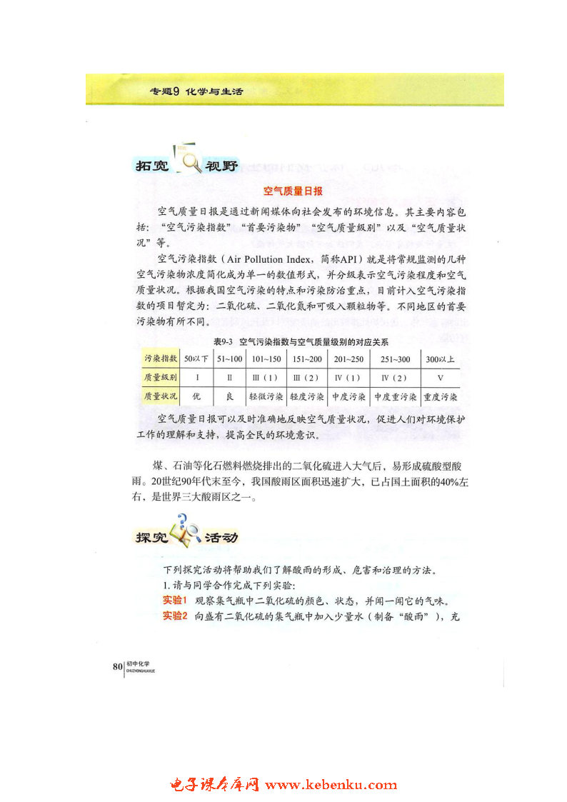 单元3 保护我们的生存环境(2)