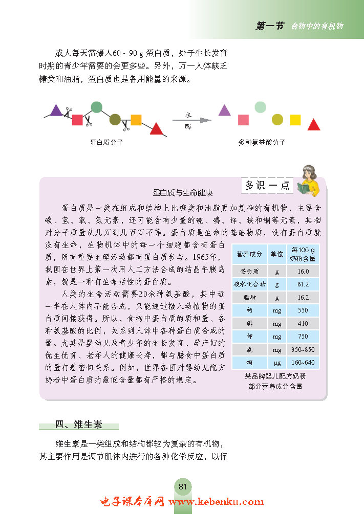 第一节 食物中的有机物(4)