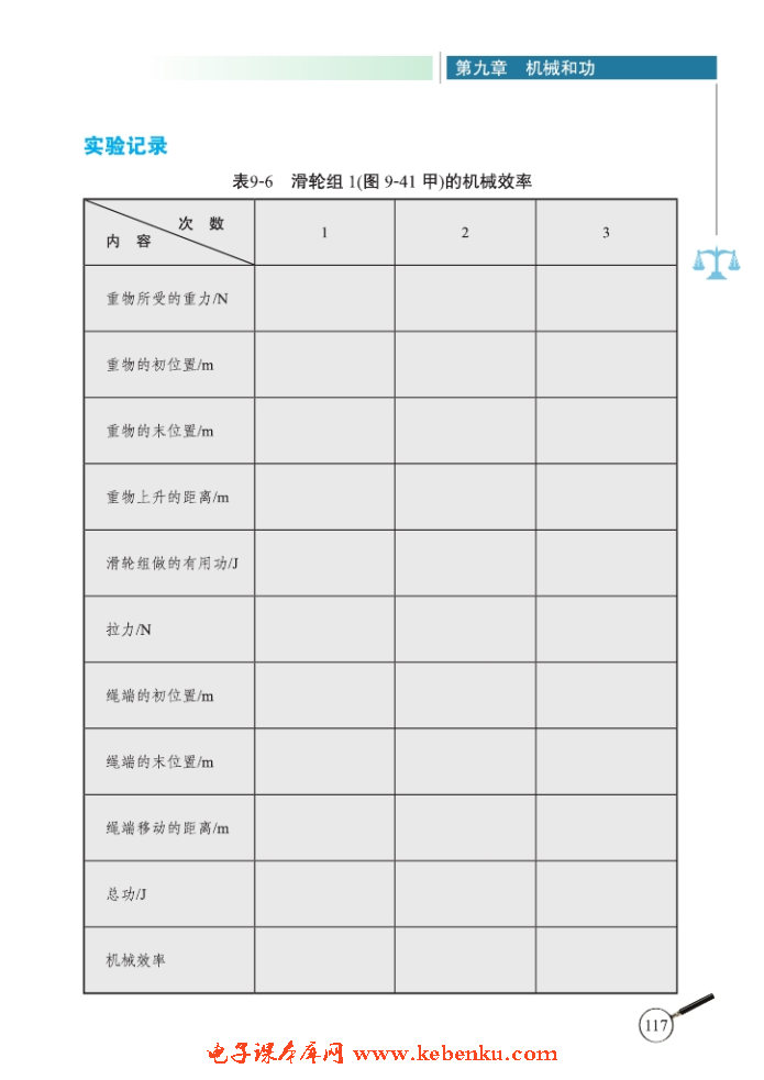 六、测滑轮组的机械效率(2)