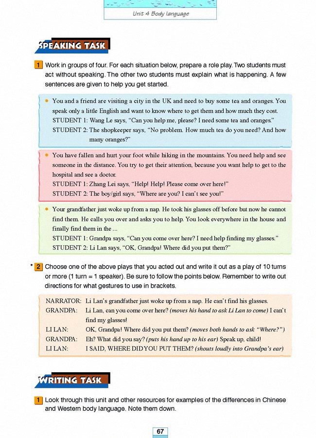 Unit 4 Body language(6)