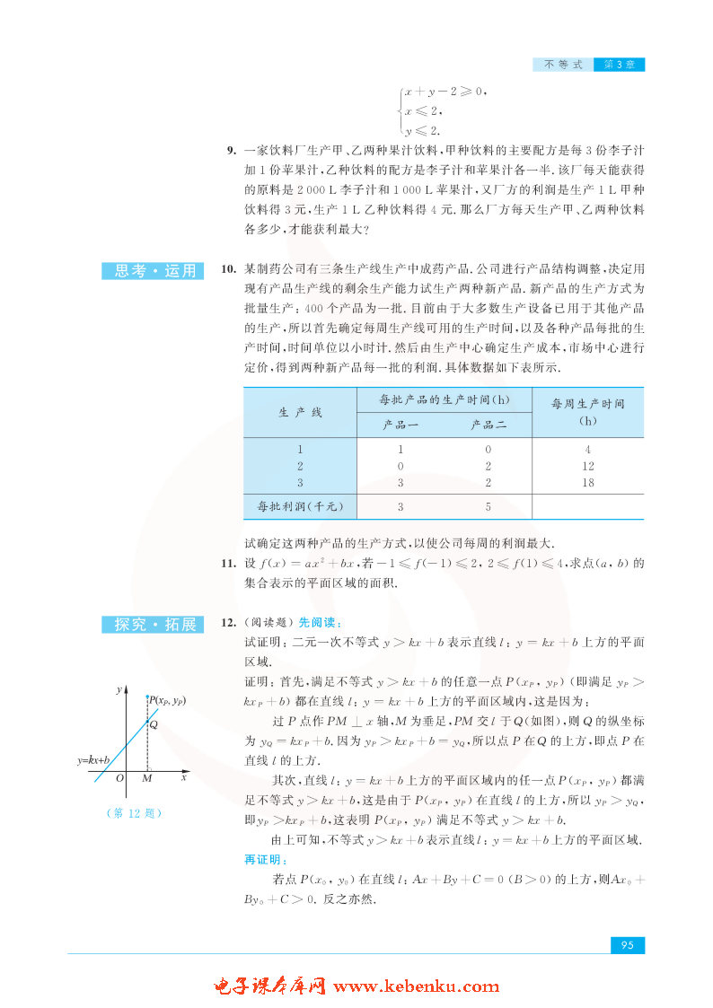 「3」.3 二元一次不等式组和简单的线性规(15)