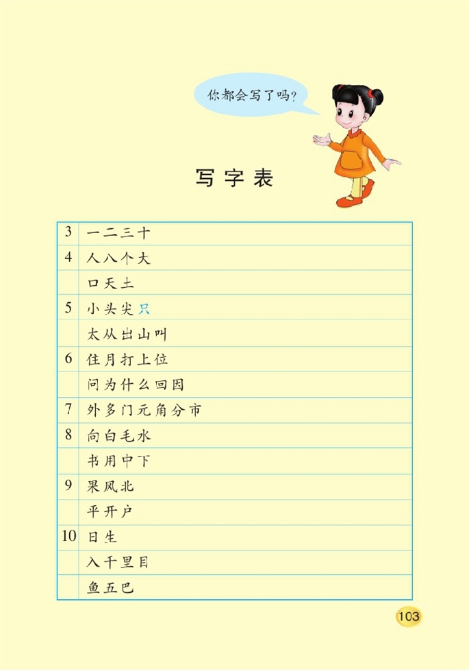 认字表(3)