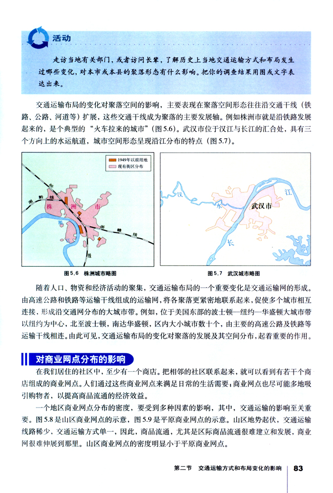 第二节 交通运输方式和布局变化的影(2)