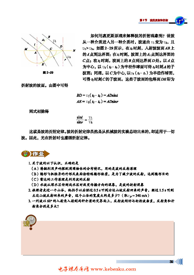 第2节 波的反射和折射(6)