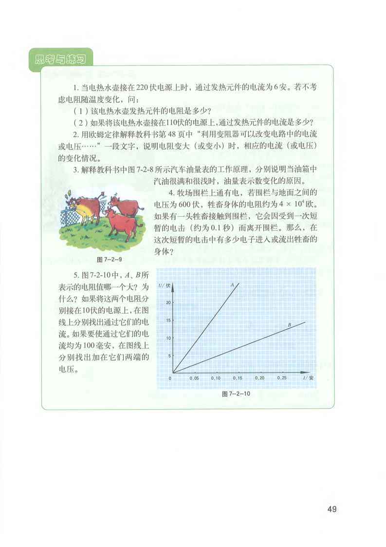 「7」.2 欧姆定律 电阻(5)