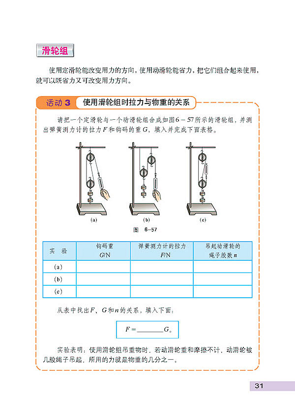 探究滑轮的作用(4)