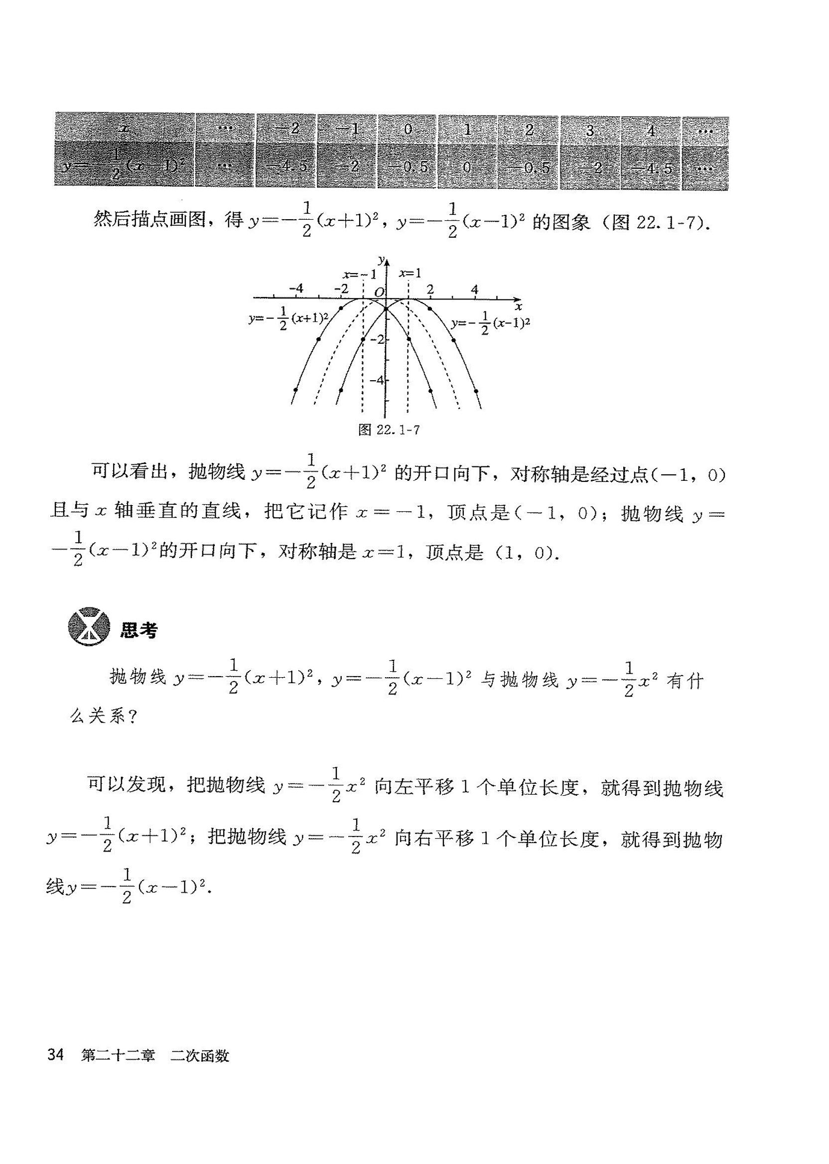 「22」.1.3 二次函数y=a(x-h)²+k的图像(3)