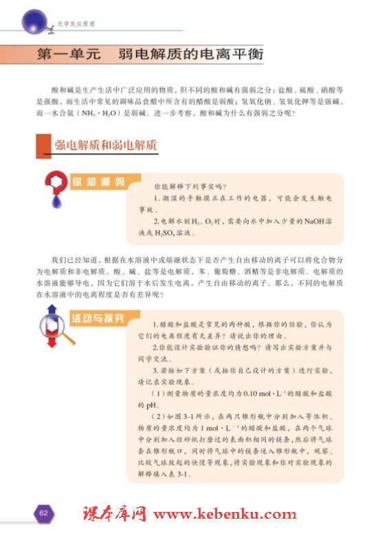 第一单元 弱电解质的电离平衡(3)