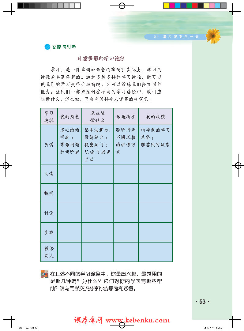 「3」.1 学习照亮每一天(2)