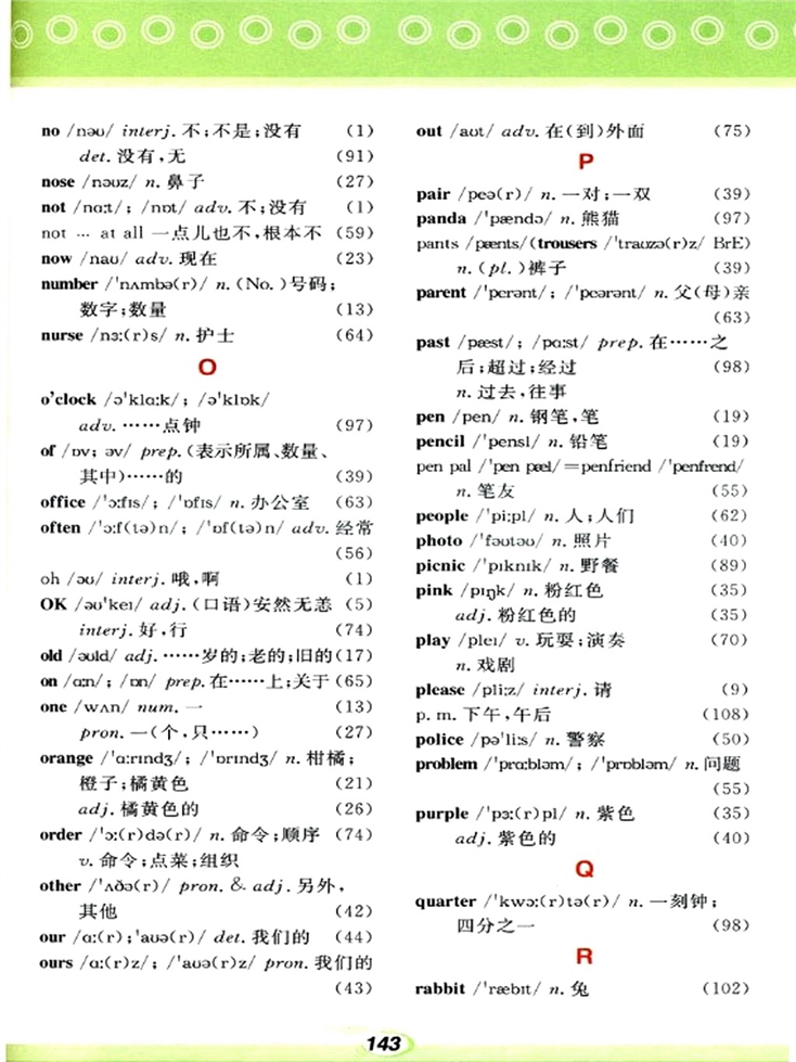 词汇表(6)