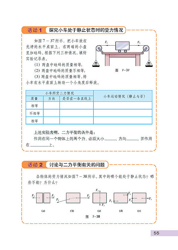 物体受力时怎样运动(2)