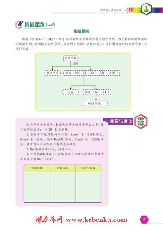 课题3 硝酸钾晶体的制备(5)