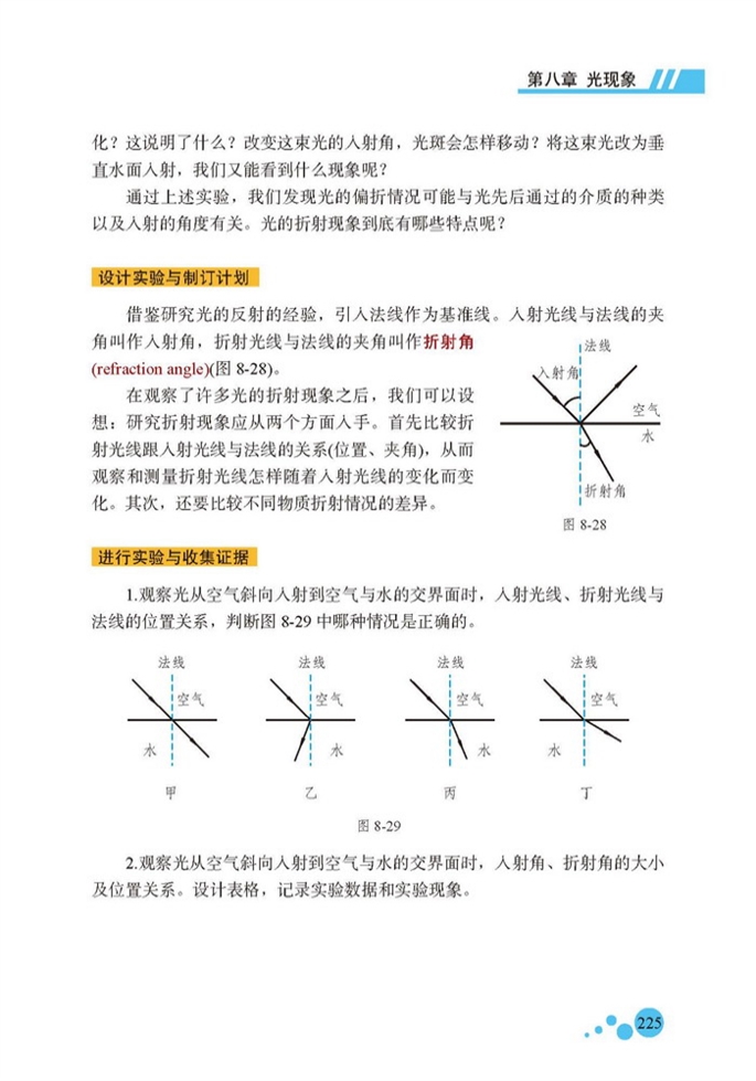 探究光的折射现象(2)