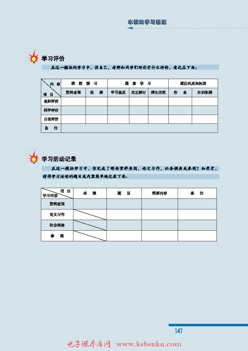 本模块学习档案(2)