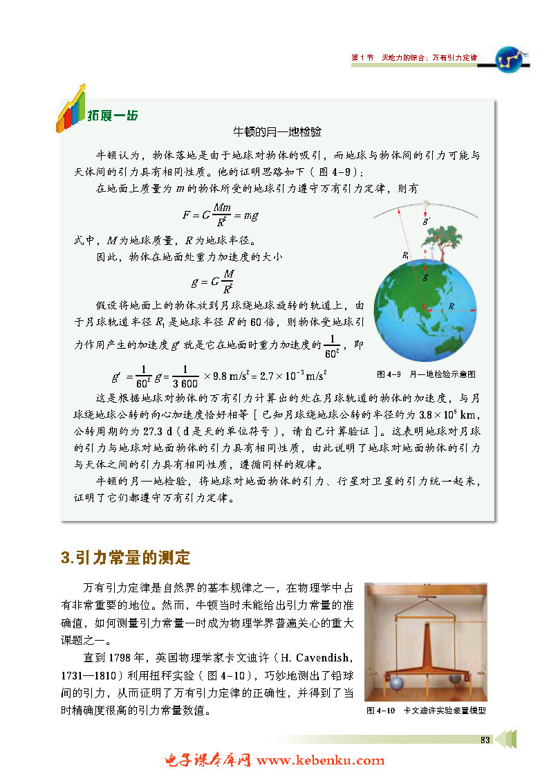 第1节 天地力的综合:万有引力定律(5)