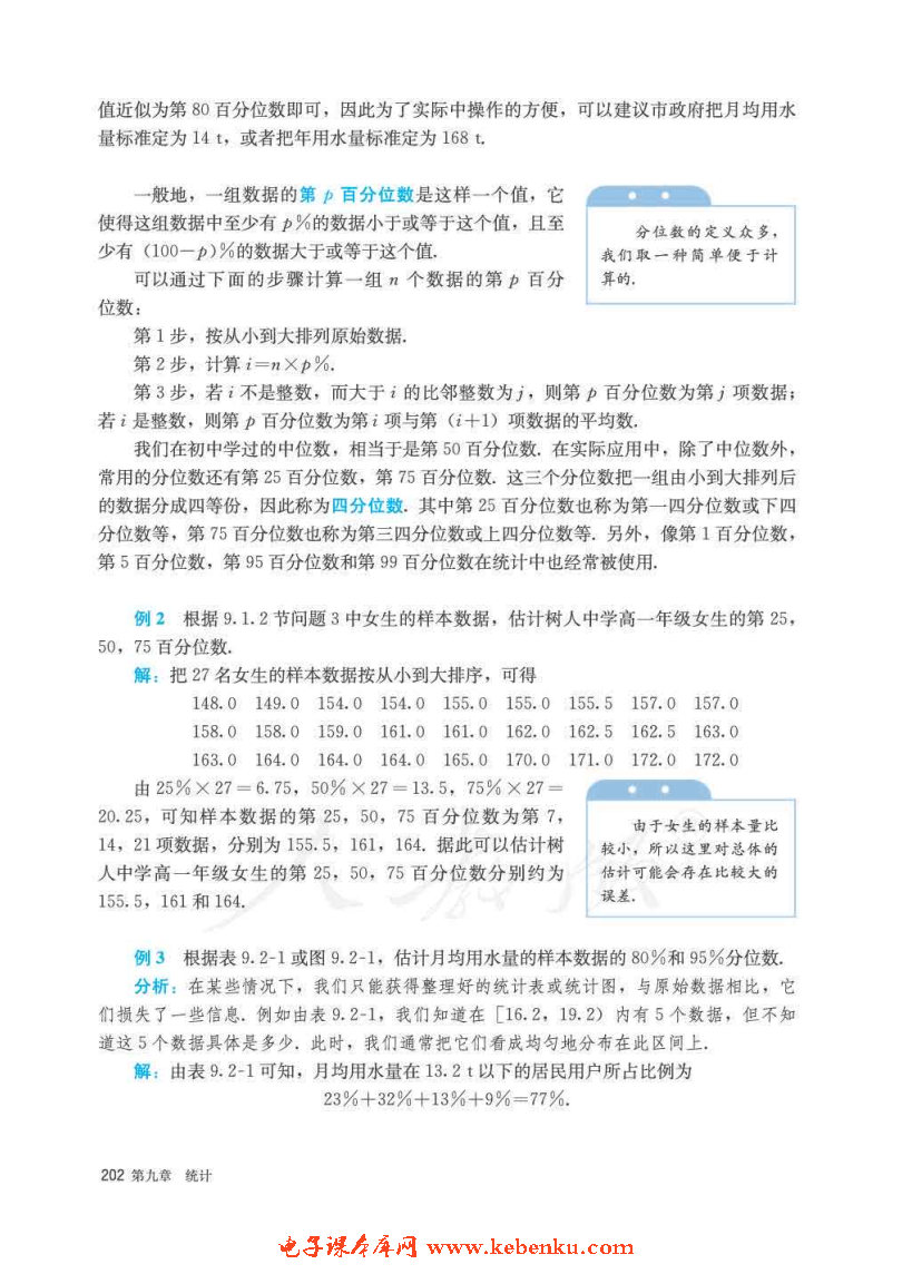 「9」.2 用样本估计总体(11)