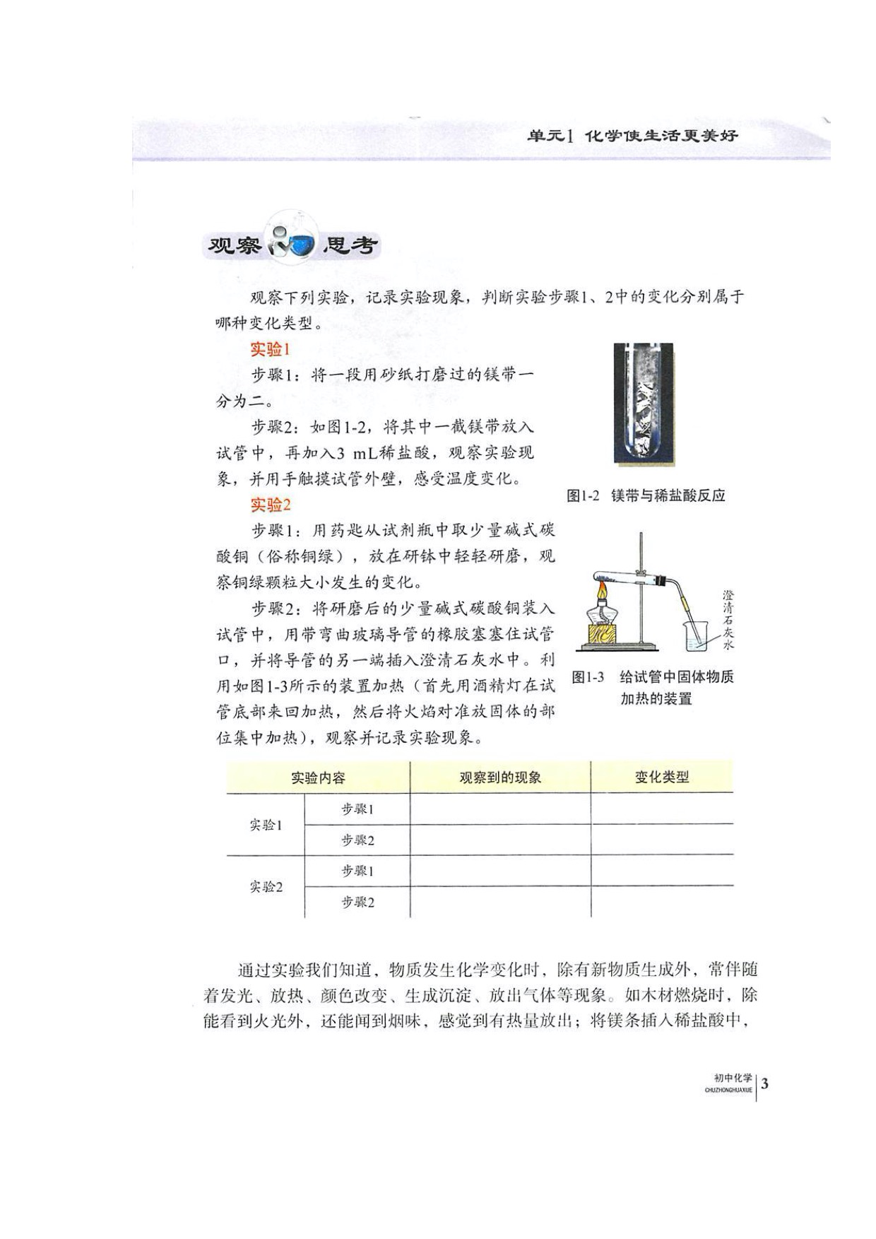 单元1化学使生活更美好(2)