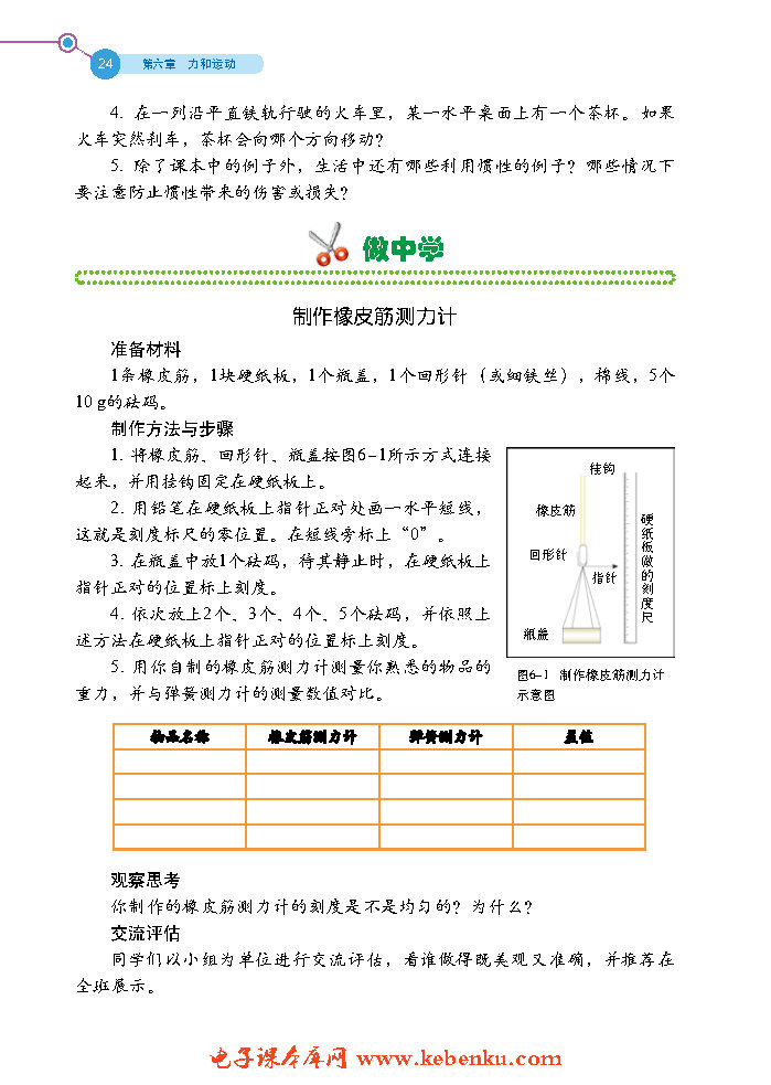 第六节 牛顿第一定律 惯性(5)